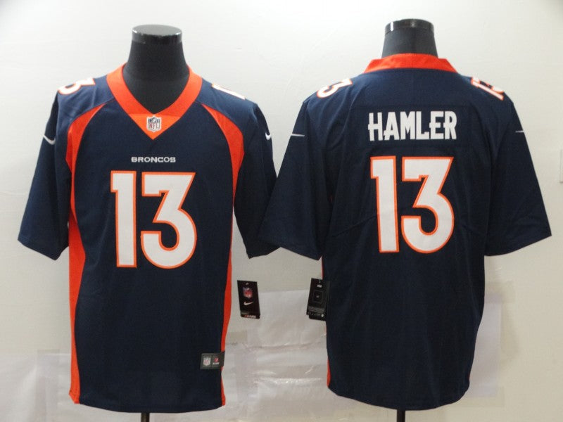 Men's Denver Broncos KJ Hamler Navy Game Jersey