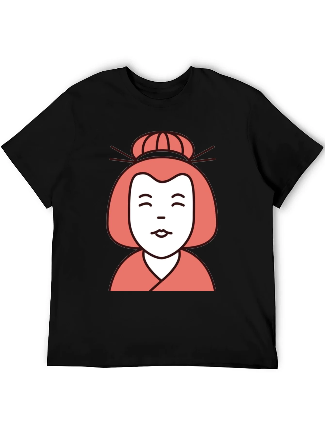 Japanese Geisha Graphic Tee - Unisex Black T-Shirt