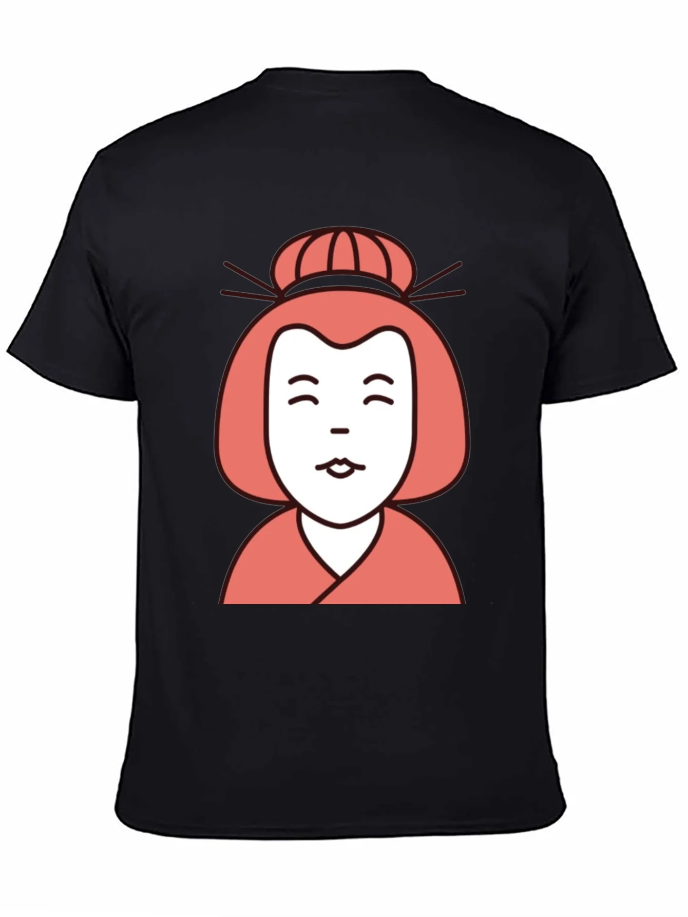 Japanese Geisha Graphic Tee - Unisex Black T-Shirt