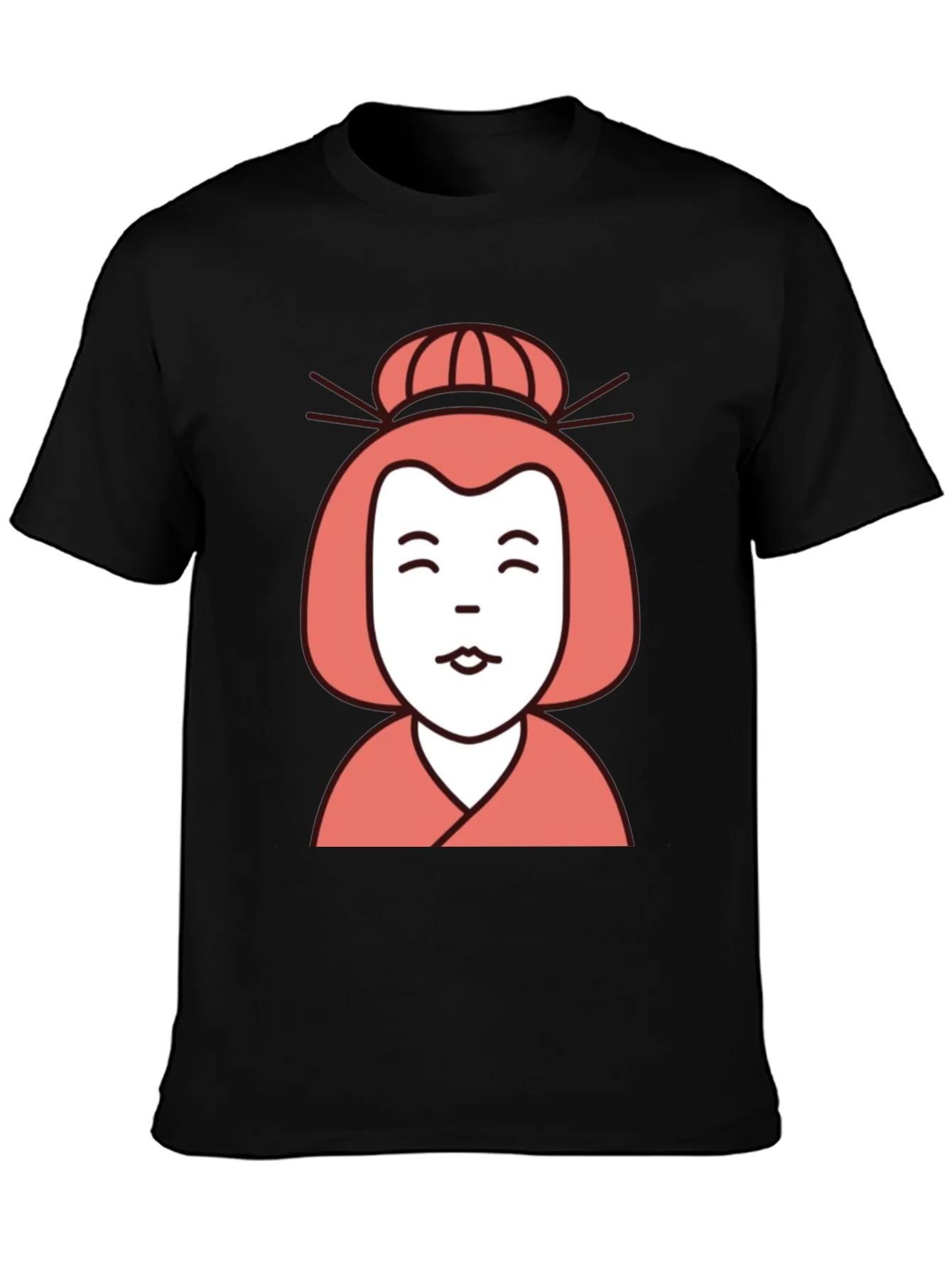 Japanese Geisha Graphic Tee - Unisex Black T-Shirt
