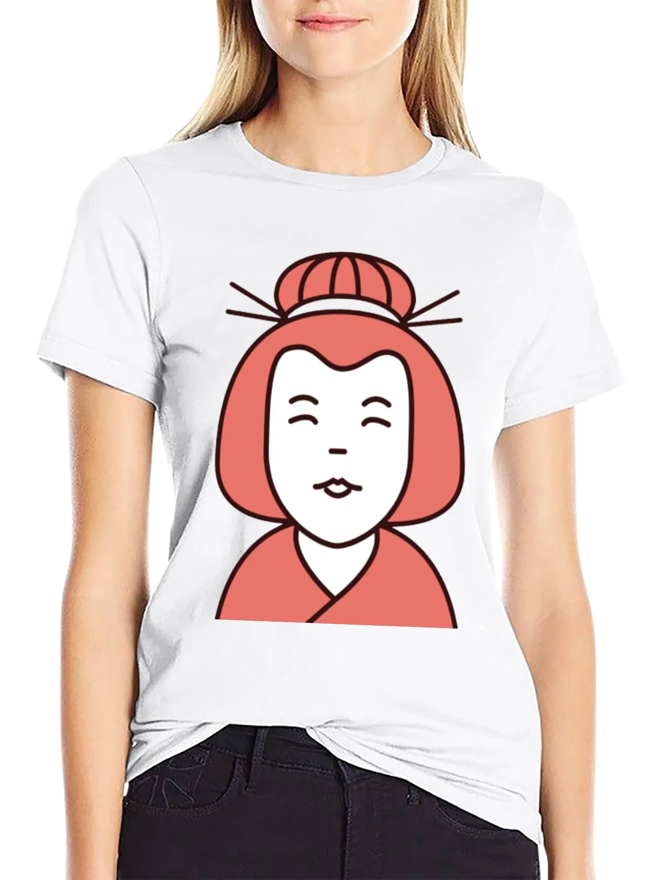 Japanese Geisha Graphic Tee - Unisex Black T-Shirt