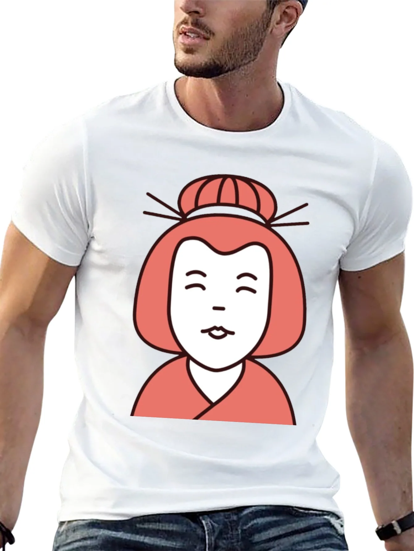 Japanese Geisha Graphic Tee - Unisex Black T-Shirt
