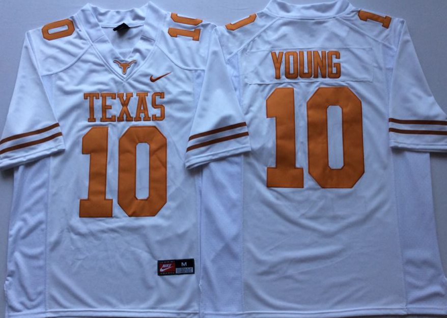Men's Texas Longhorns Vince Young White Replica Team Jersey