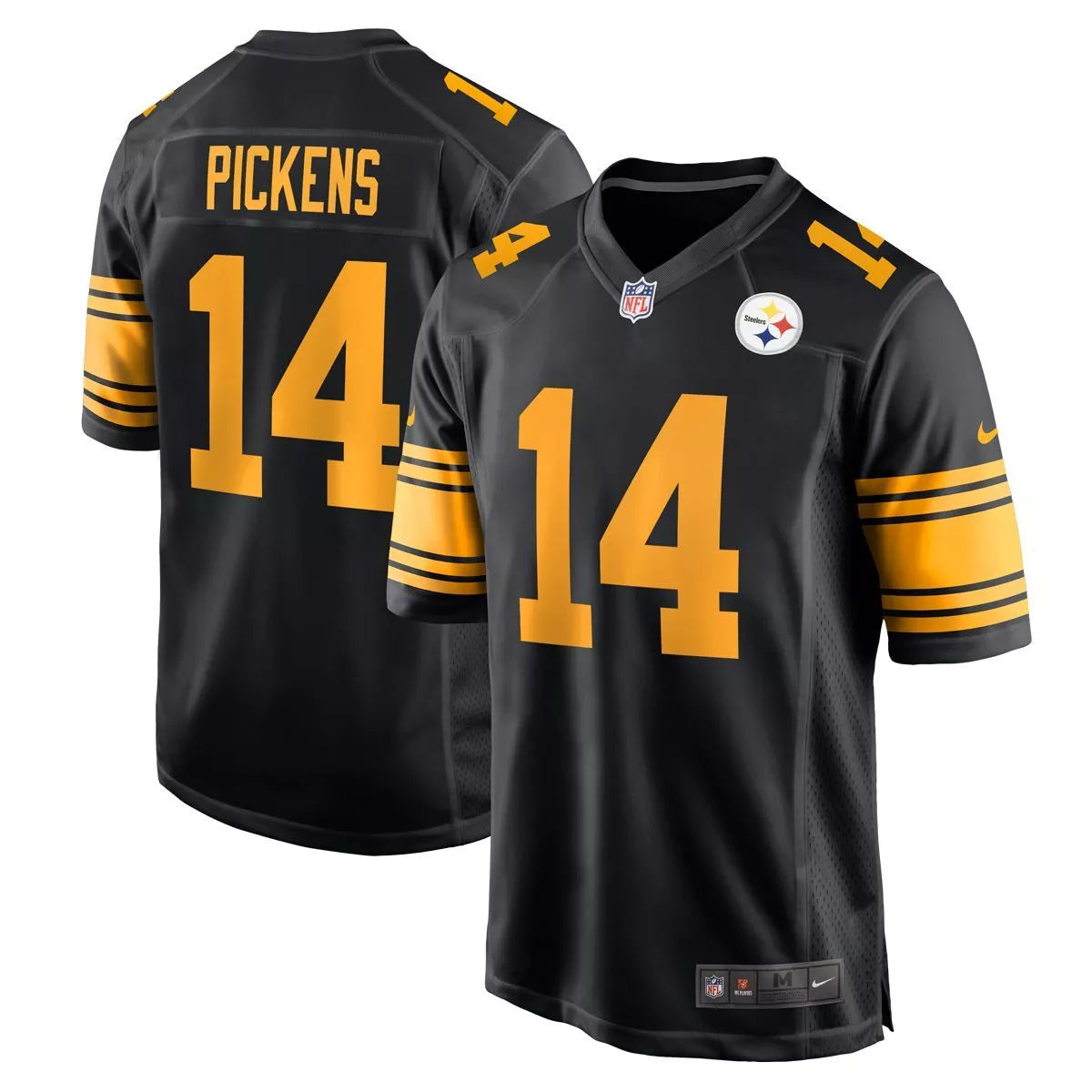 Pittsburgh Steelers George Pickens #14  Black Color Rush NFL Game Jersey