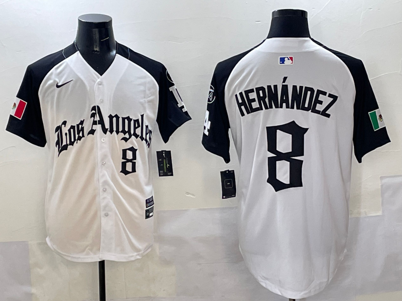 Men's Los Angeles Dodgers Enrique Hernandez White Team Game Player Jersey