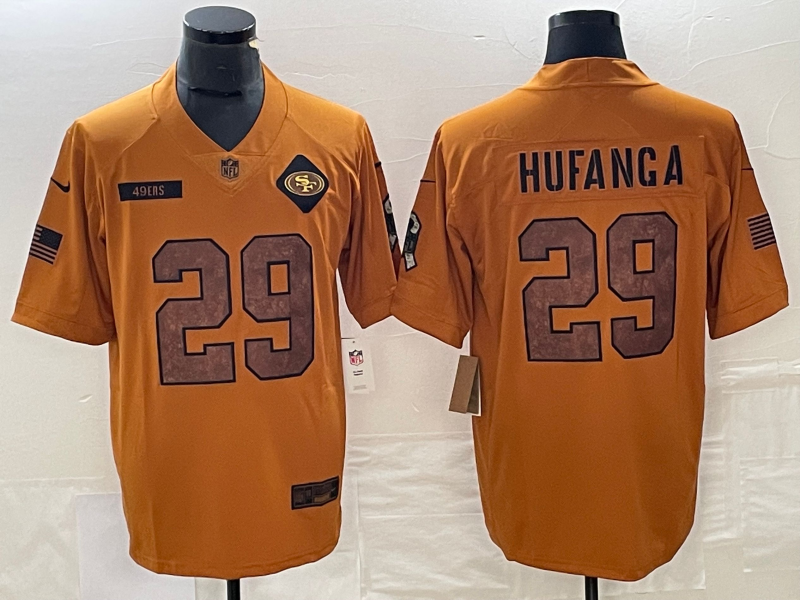 Men's San Francisco 49ers Talanoa Hufanga Brown 2023 Salute To Service Limited Jersey
