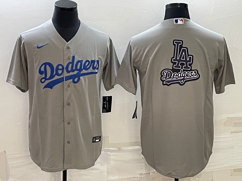 Men's Los Angeles Dodgers1 Gray Replica Baseball Jersey