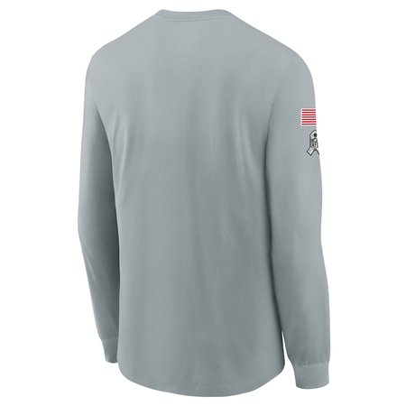 Youth Buffalo Bills  Gray 2024 Salute To Service Long Sleeve T-Shirt