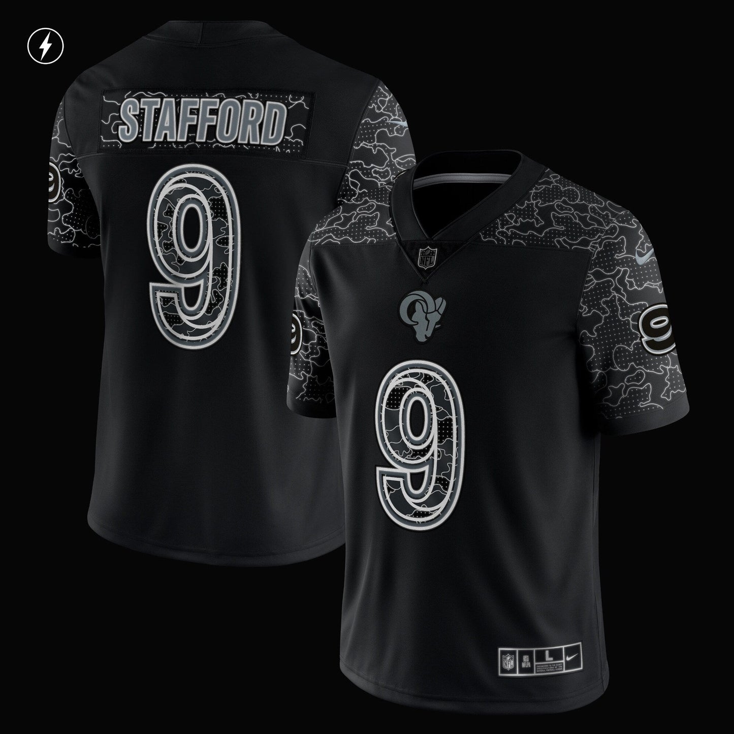 Matthew Stafford Los Angeles Rams  RFLCTV Limited Jersey - Black