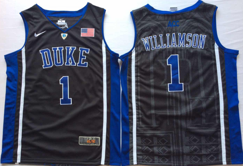 Men's Duke Blue Devils Zion Williamson Black Player Game Jersey