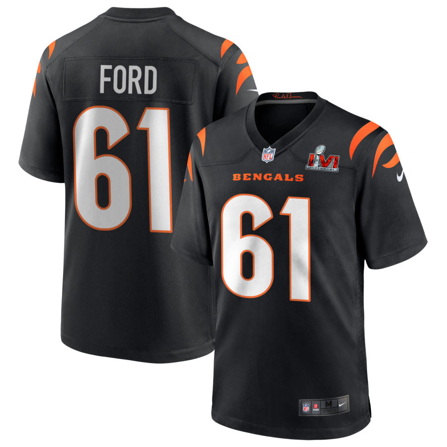 Cody Ford Cincinnati Bengals  Super Bowl LVI Game Jersey - Black