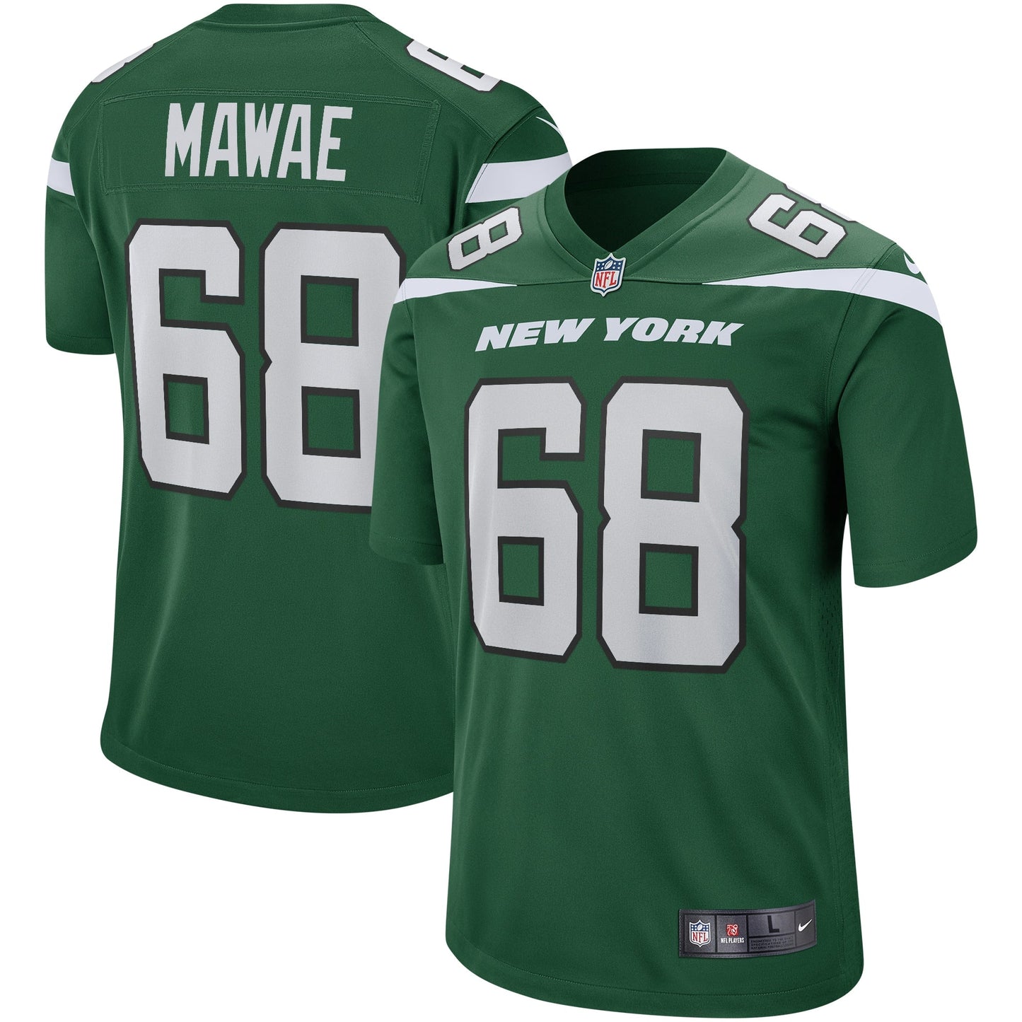 Kevin Mawae New York Jets  Game Retired   Jersey - Gotham Green