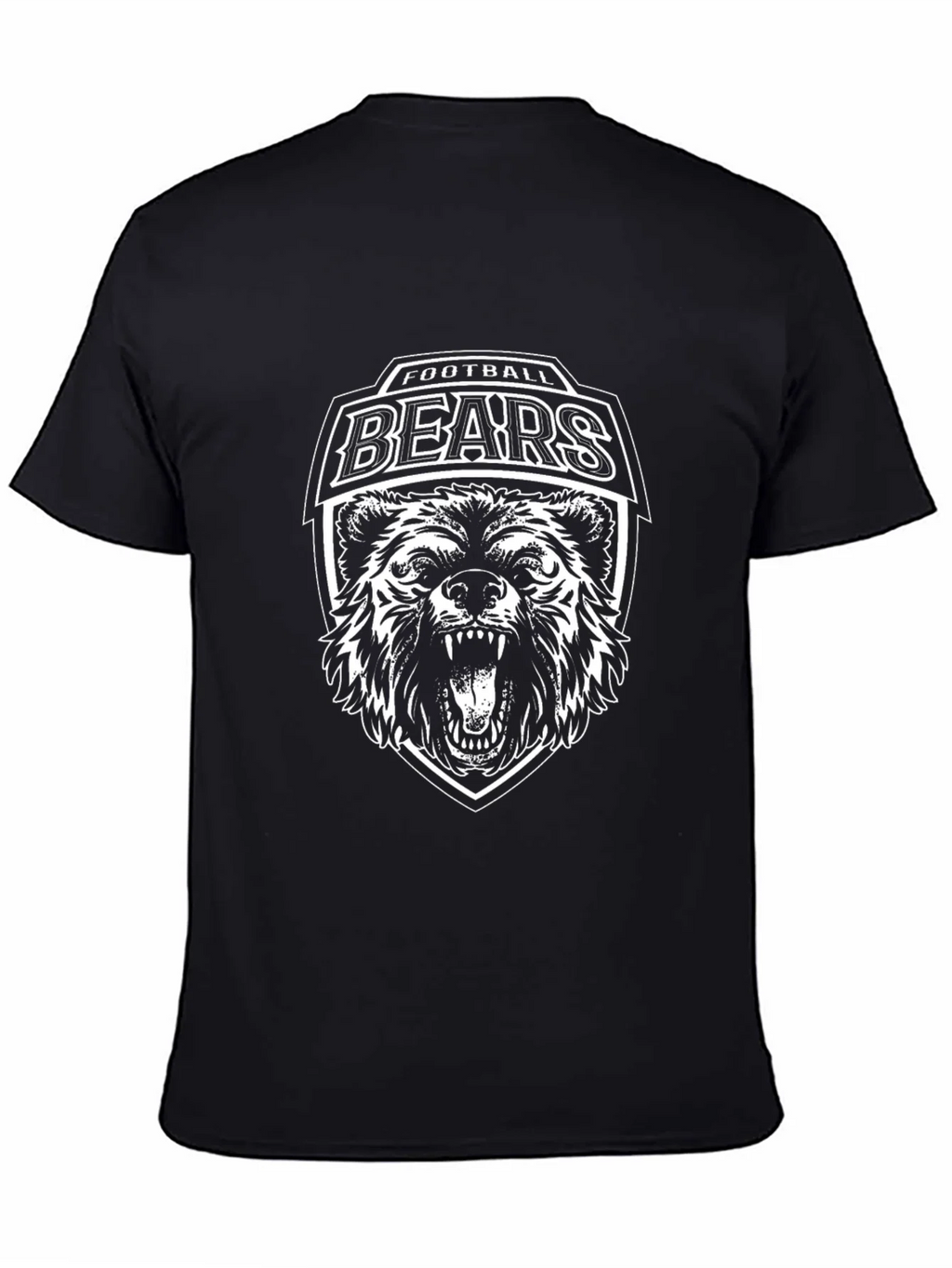 Football Bears Graphic T-Shirt - Black