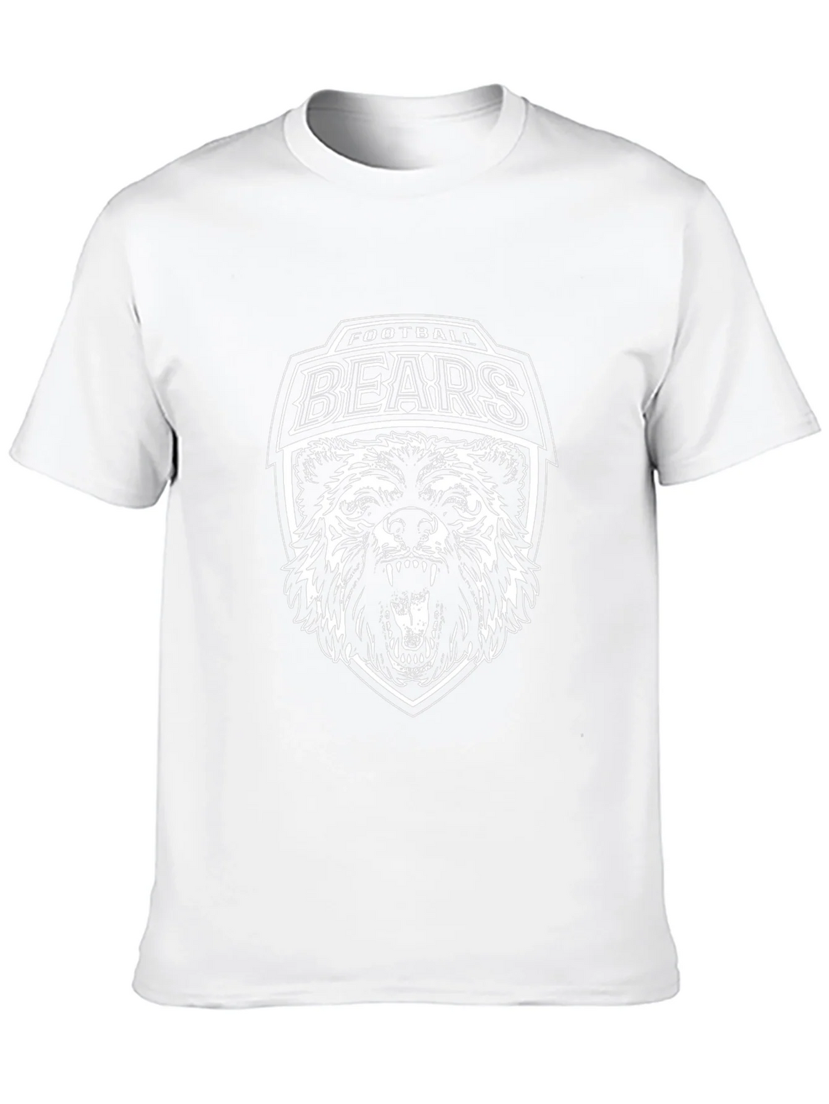 Football Bears Graphic T-Shirt - Black