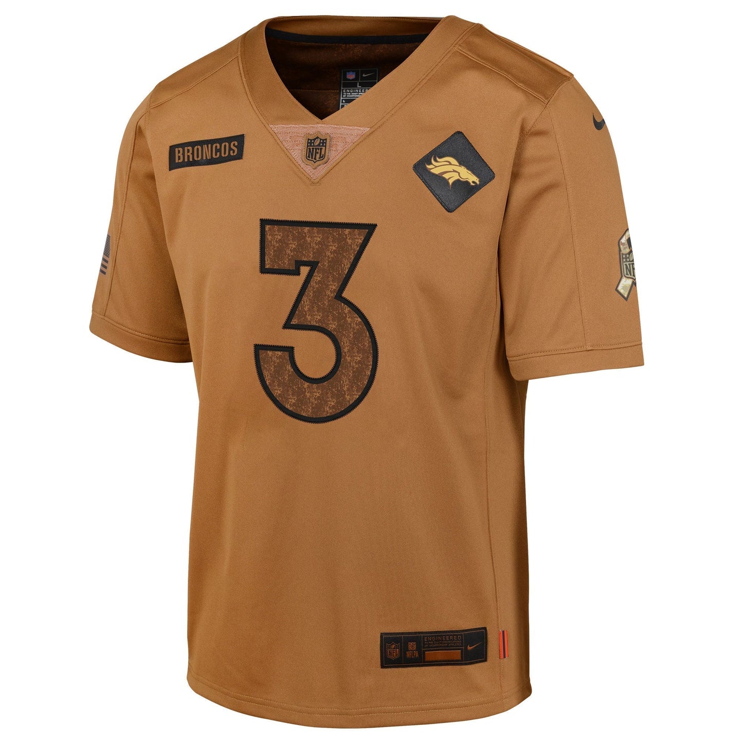 Russell Wilson Denver Broncos  Salute To Service Limited Jersey - Brown