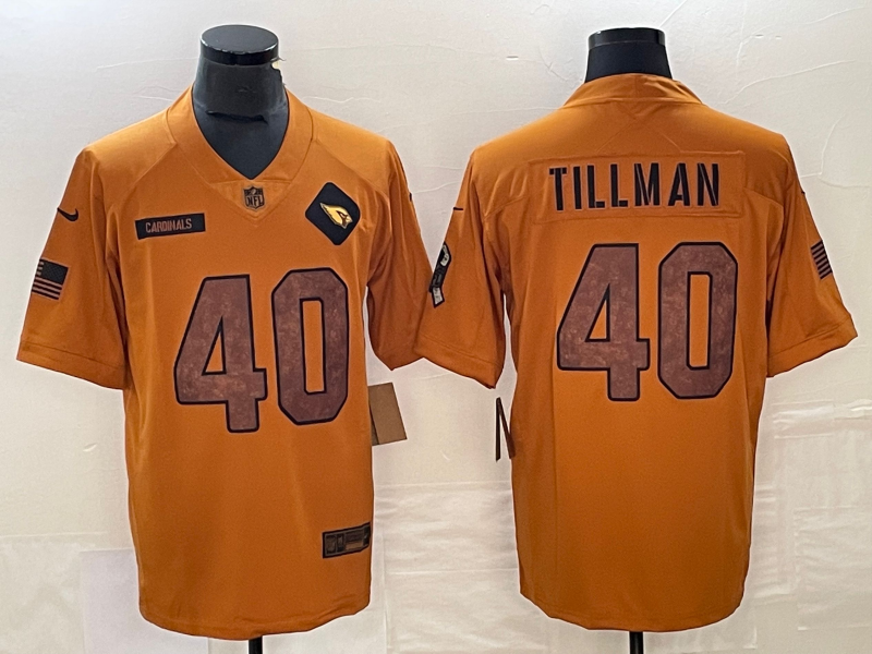Men's Arizona Cardinals Pat Tillman Brown 2023 Salute To Service Retired Player Limited Jersey