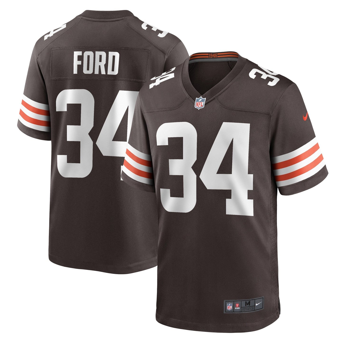 Jerome Ford Cleveland Browns  Game   Jersey - Brown