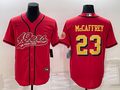 Men's San Francisco 49ers Christian McCaffrey Red Player Jersey Joint Edition