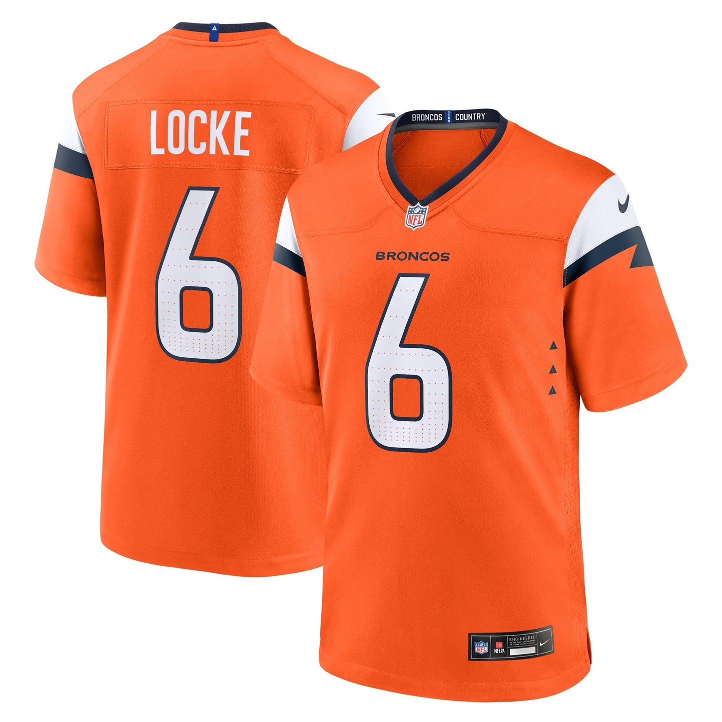 Denver Broncos P.J. Locke Orange Team Game Jersey