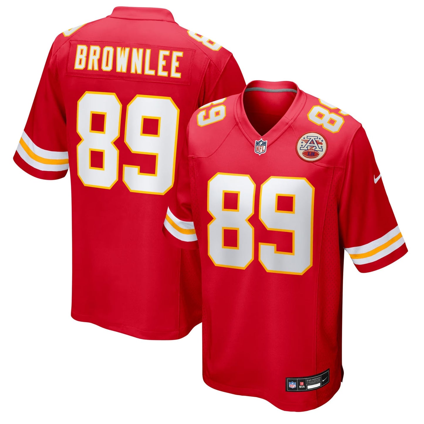 Kansas City Chiefs Jason Brownlee Red Team Game Jersey