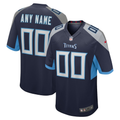 Men's Tennessee Titans Navy Custom Game Jersey