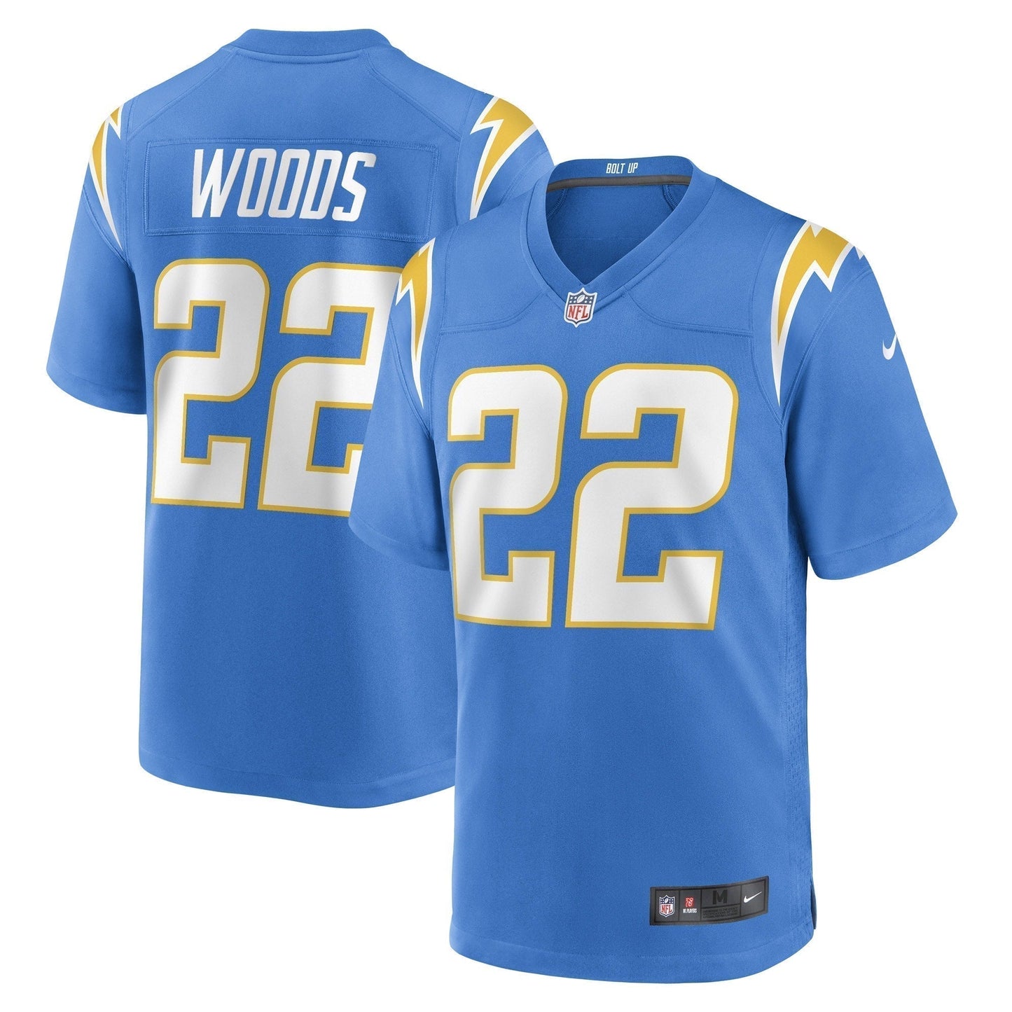 JT Woods Los Angeles Chargers  Game   Jersey - Powder Blue