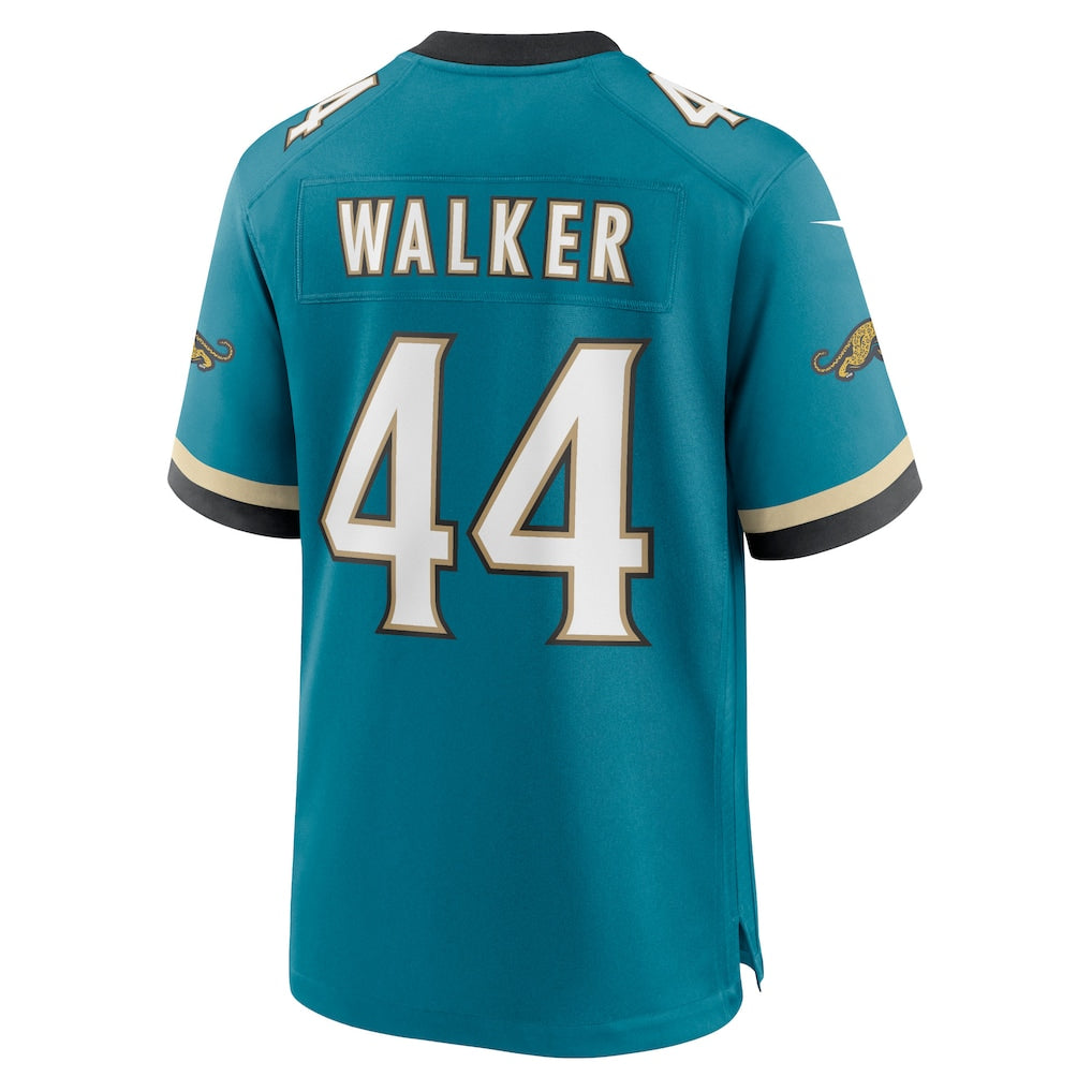 J.Jaguars #44 Travon Walker Teal Prowler Throwback Player Game Jersey