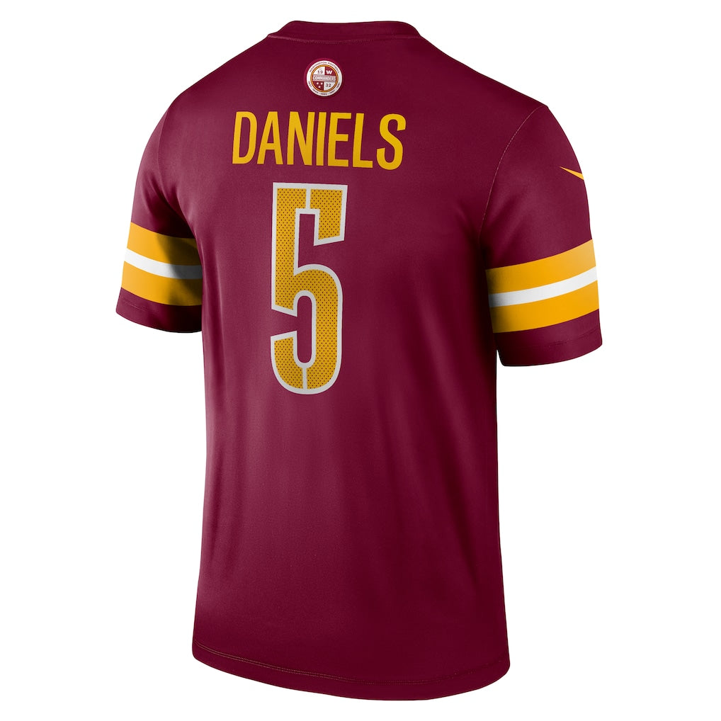 W.Commanders #5 Jayden Daniels Burgundy Legend Player Performance Top Jersey