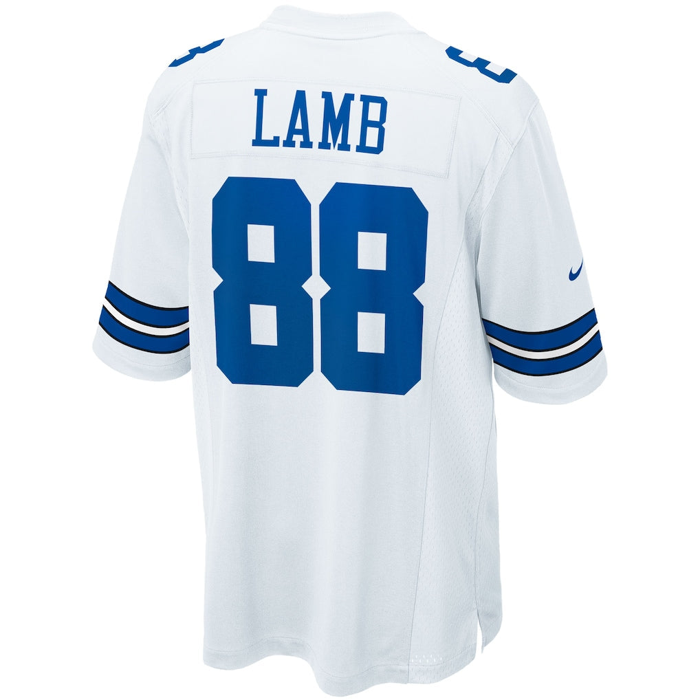 D.Cowboys #88 CeeDee Lamb White Game Team Jersey