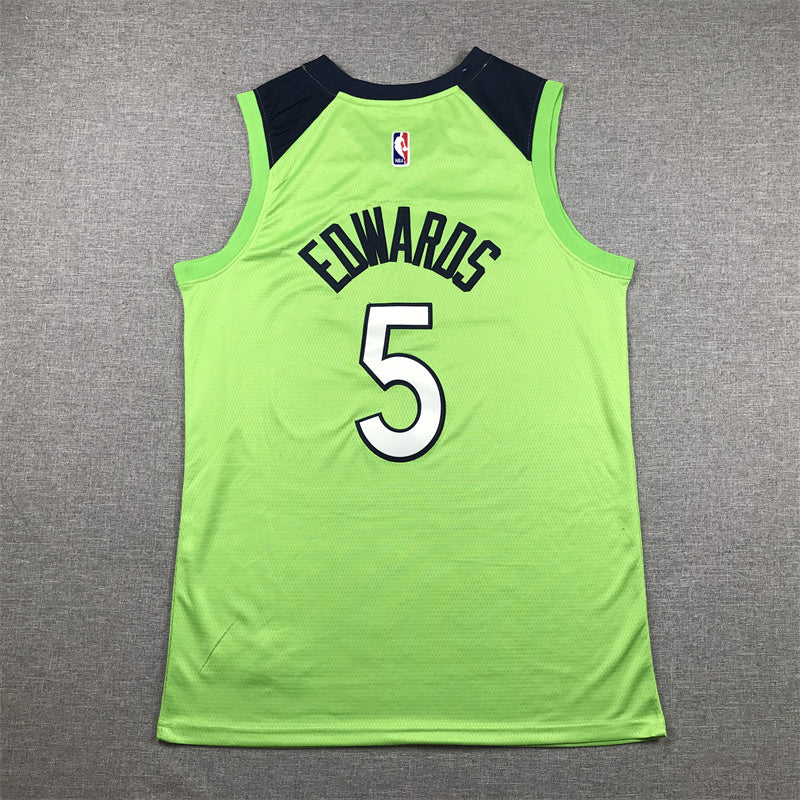Timberwolves #5 Green Jersey