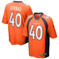 Justin Strnad Denver Broncos  Game Jersey - Orange