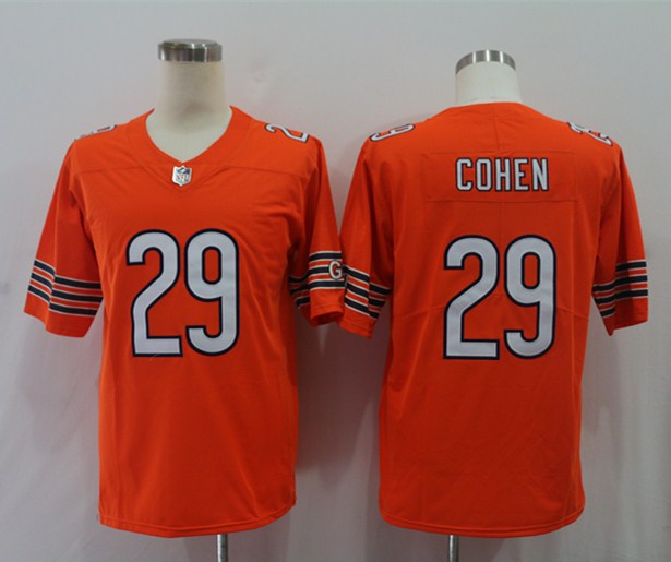 Men's Chicago Bears Tarik Cohen Orange Player Game Jersey