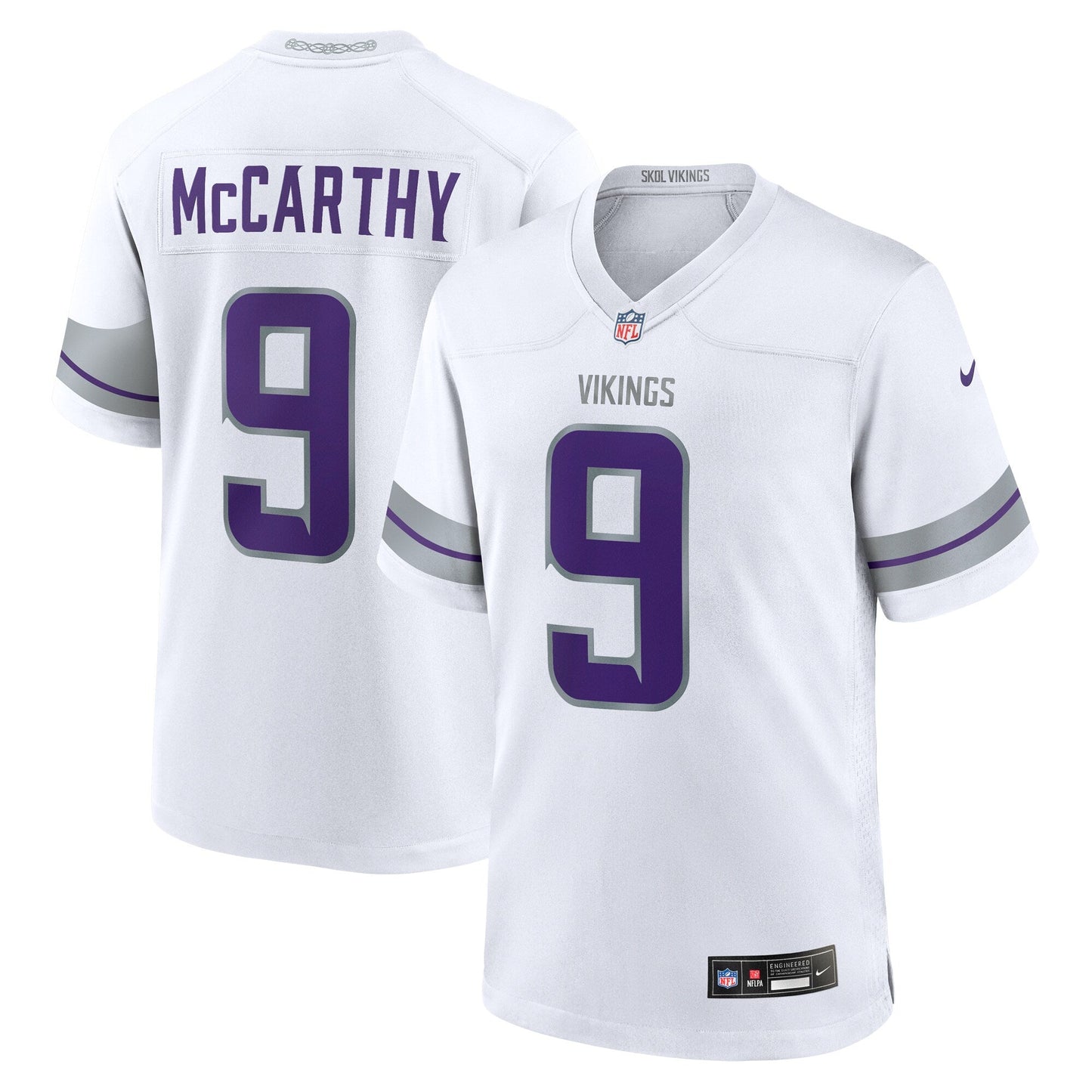 J.J. McCarthy Minnesota Vikings  Alternate Game   Jersey - White