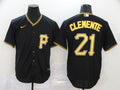 Men's Pittsburgh Pirates Roberto Clemente Black Replica Baseball Jersey