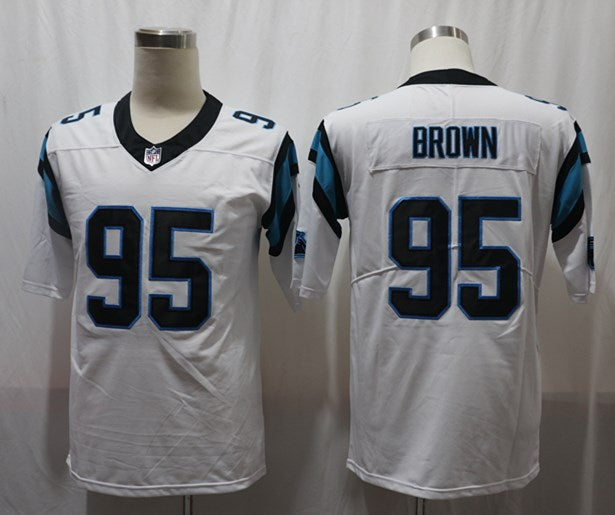 Men's Carolina Panthers Derrick Brown White Player Game Jersey