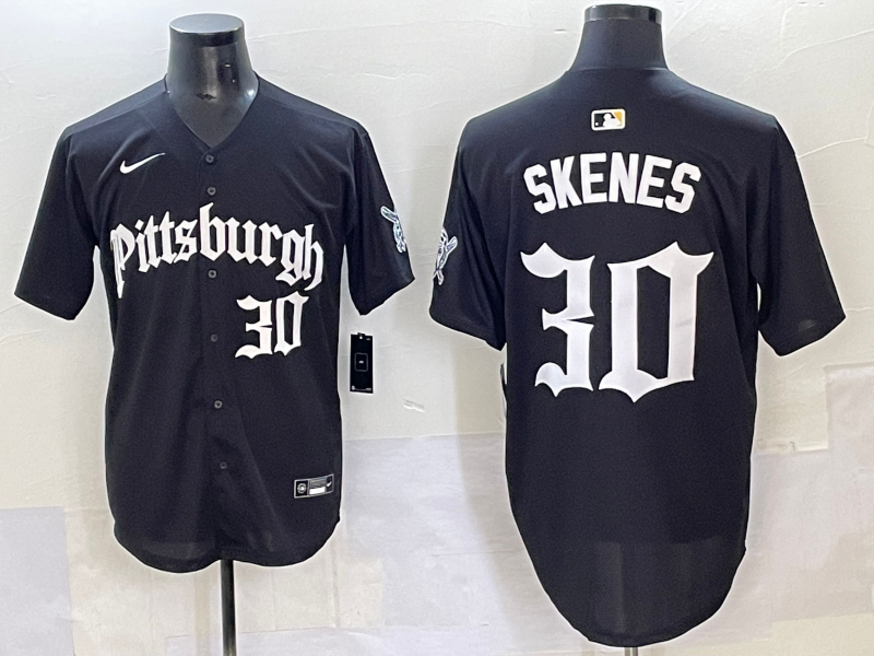 Men's Pittsburgh Pirates Paul Skenes Black Game Player Jersey
