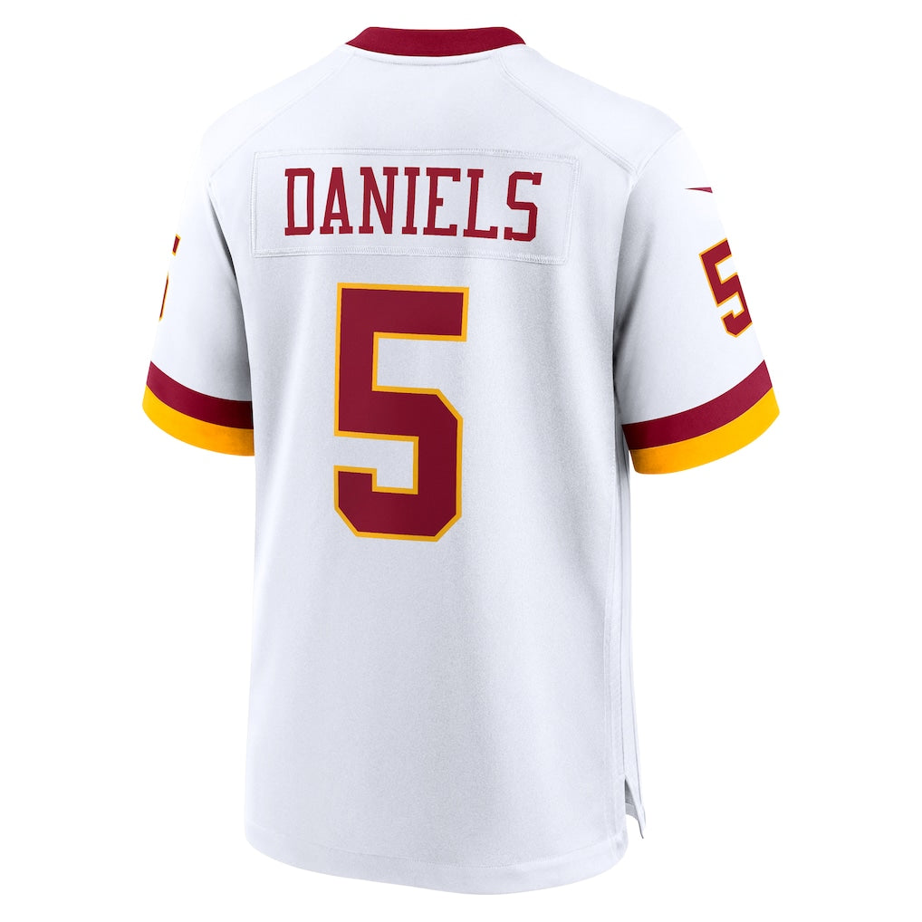W.Commanders #5 Jayden Daniels White Game Super Bowl Era Jersey