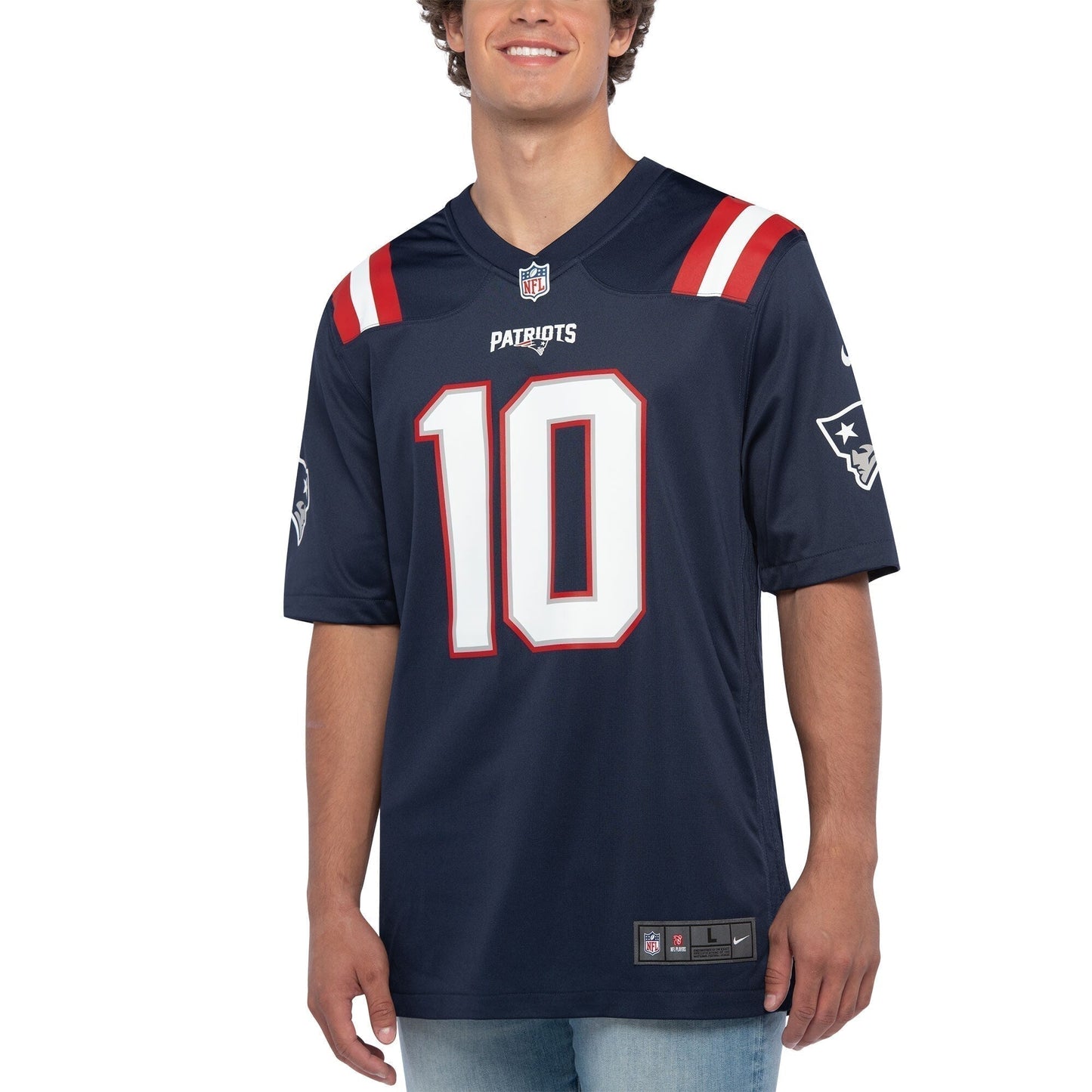 Mac Jones New England Patriots    Game Jersey - Navy