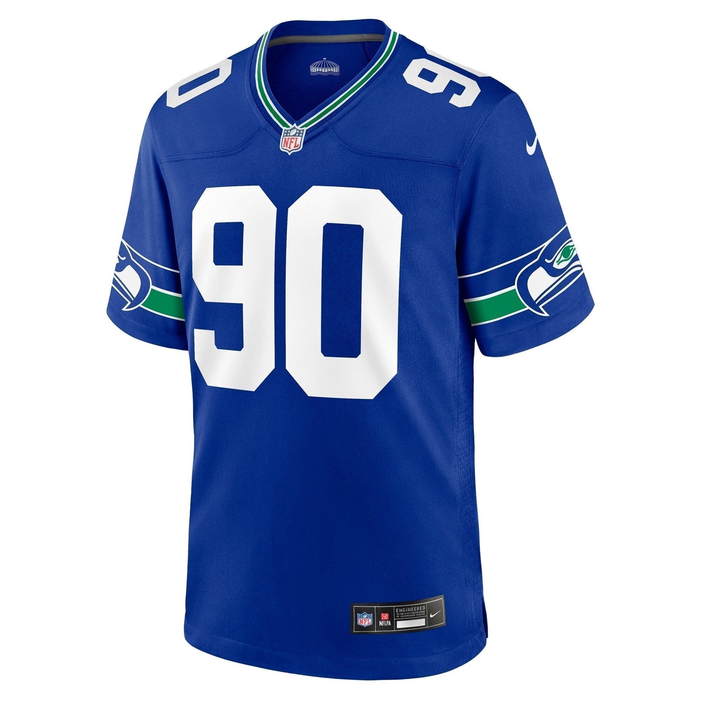 Jarran Reed Seattle Seahawks  Throwback   Game Jersey - Royal