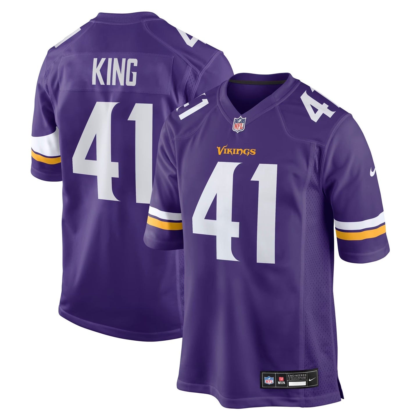 Minnesota Vikings Kobe King Purple Team Game Jersey