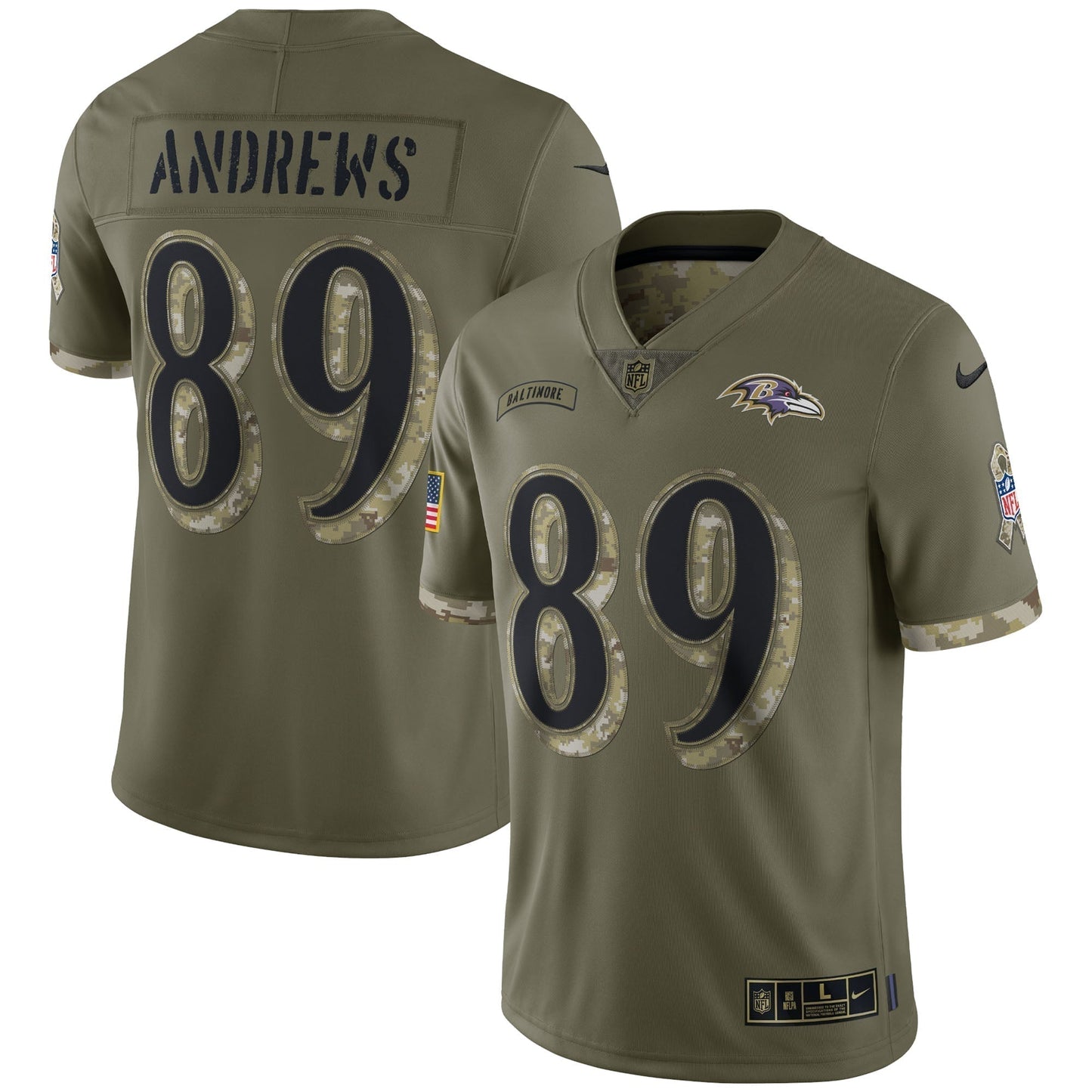 Mark Andrews Baltimore Ravens  2022 Salute To Service Limited Jersey - Olive
