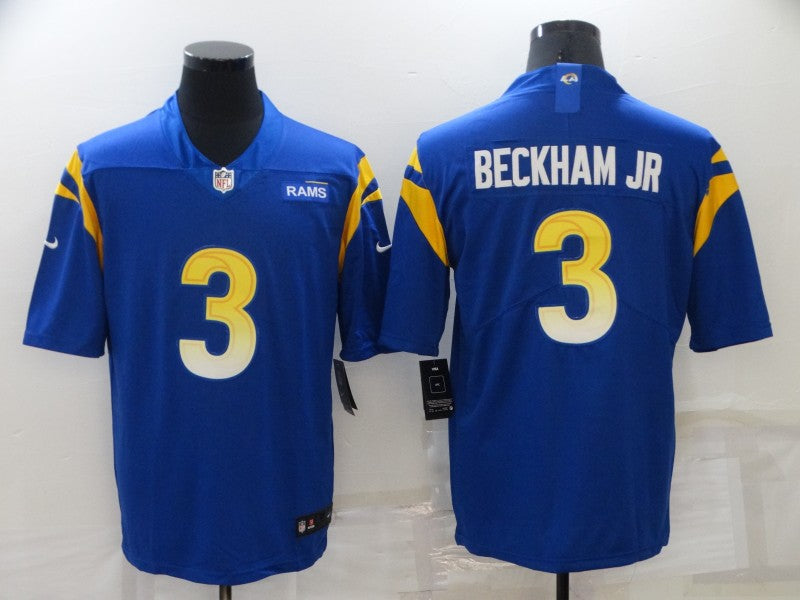 Men's Los Angeles Rams Odell Beckham Jr. #3 Blue Game Jersey1