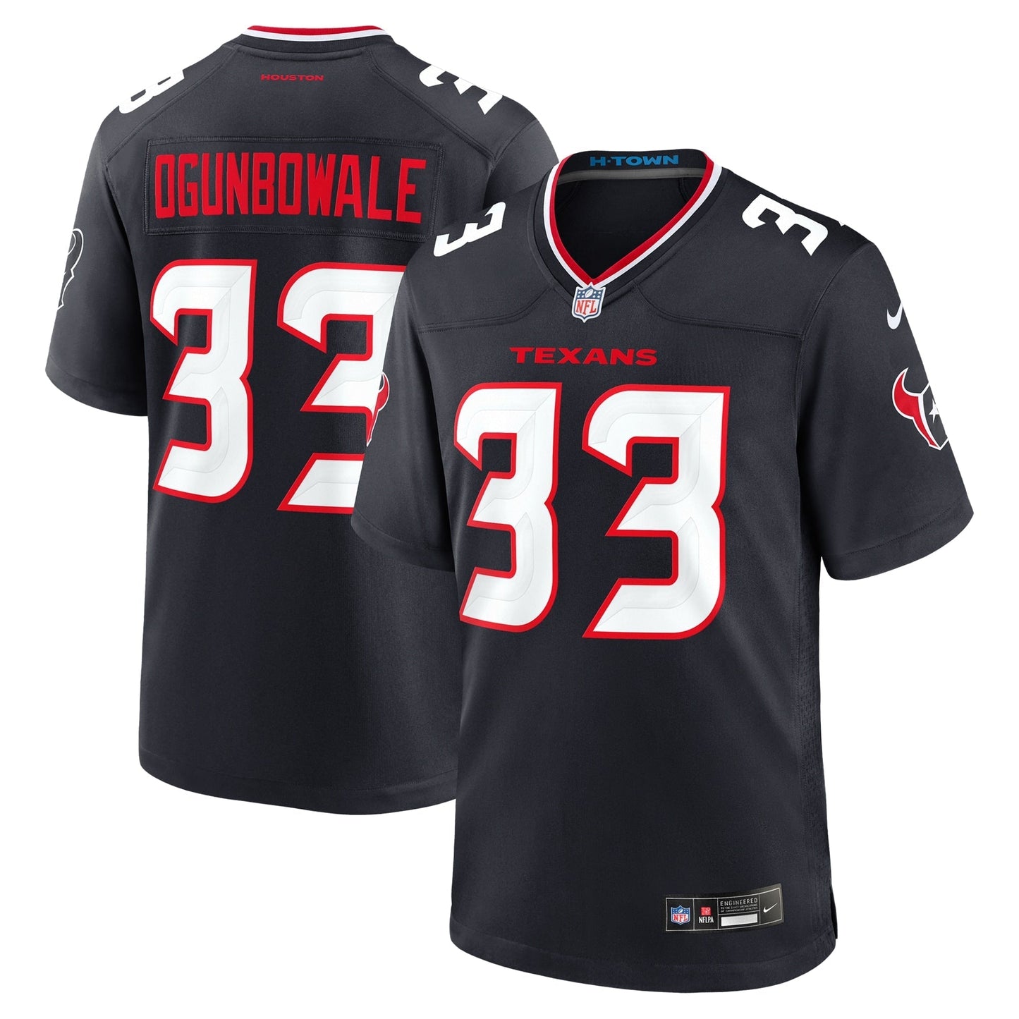 Houston Texans Dare Ogunbowale Navy Team Game Jersey