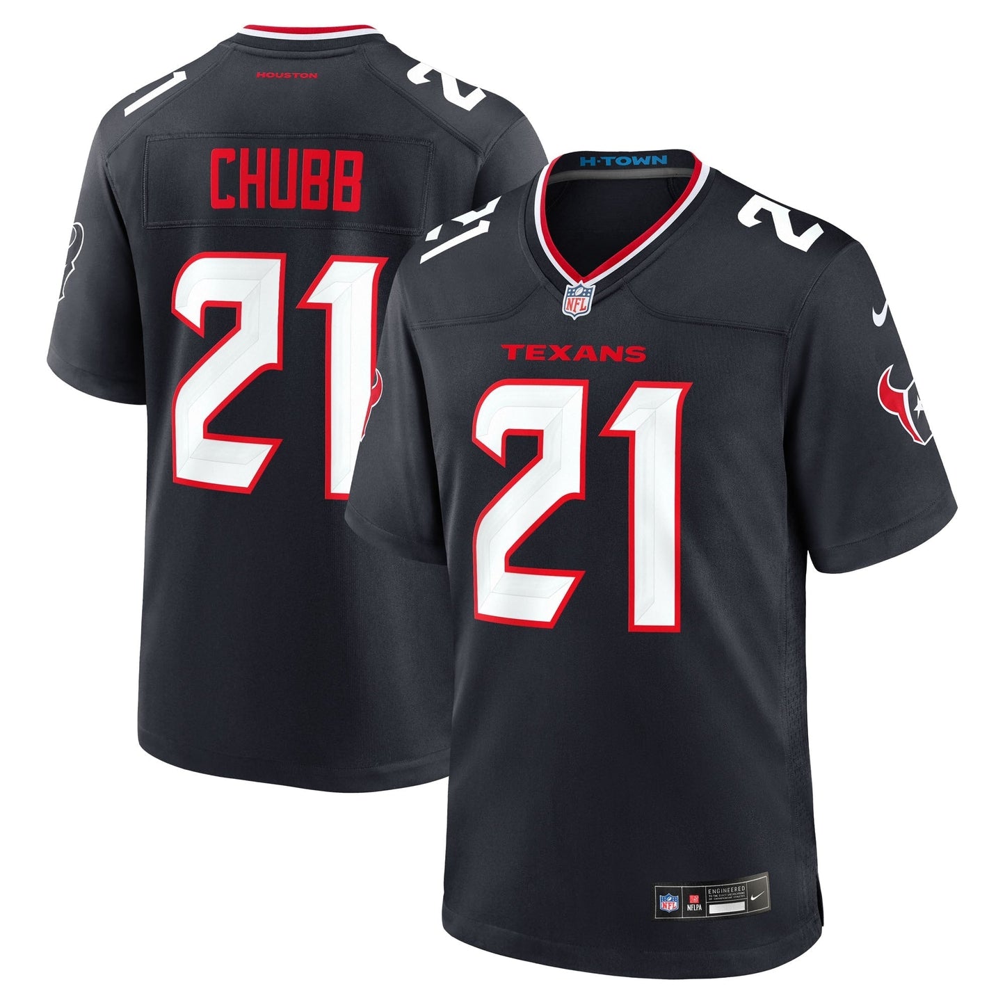 Houston Texans Nick Chubb Navy Team Game Jersey