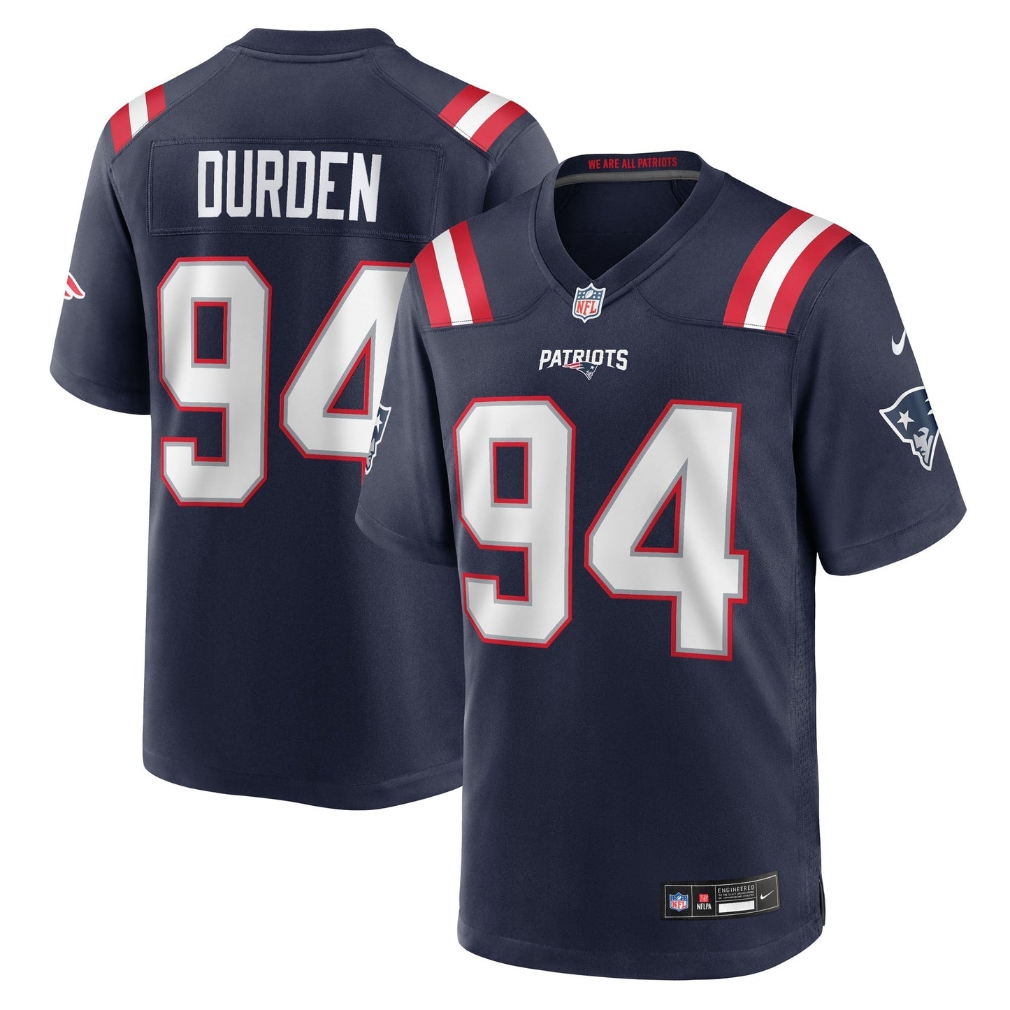 New England Patriots Cory Durden Navy Team Game Jersey