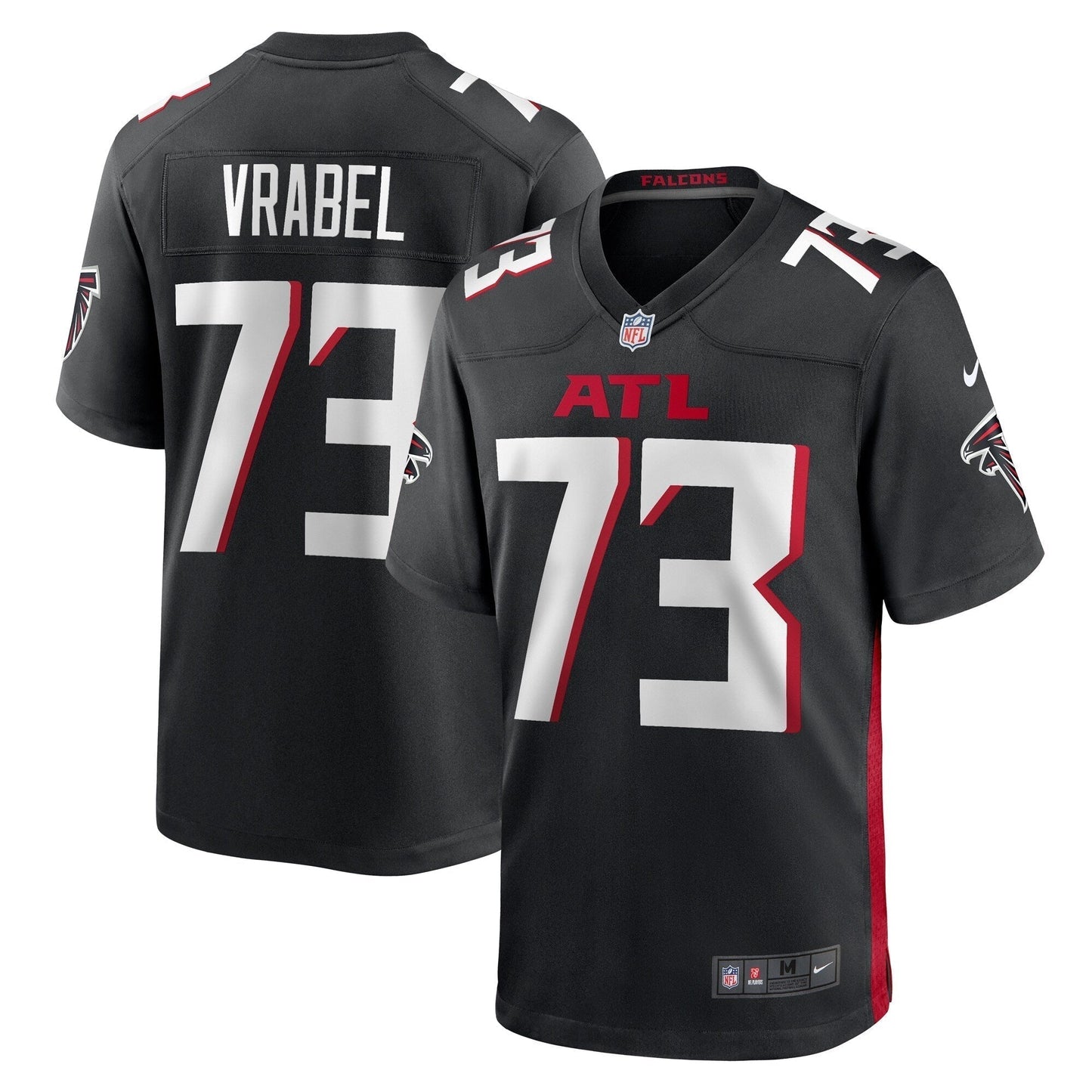 Tyler Vrabel Atlanta Falcons    Game Jersey - Black