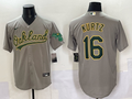 Men's Oakland Athletics Nick Kurtz #16 Gray Replica Player Jersey