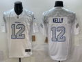 Men's Buffalo Bills Jim Kelly #12 White 2025 Rivalries Collection Limited Jersey