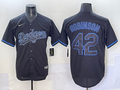 Men's Los Angeles Dodgers Jackie Robinson Black Team Game Jersey