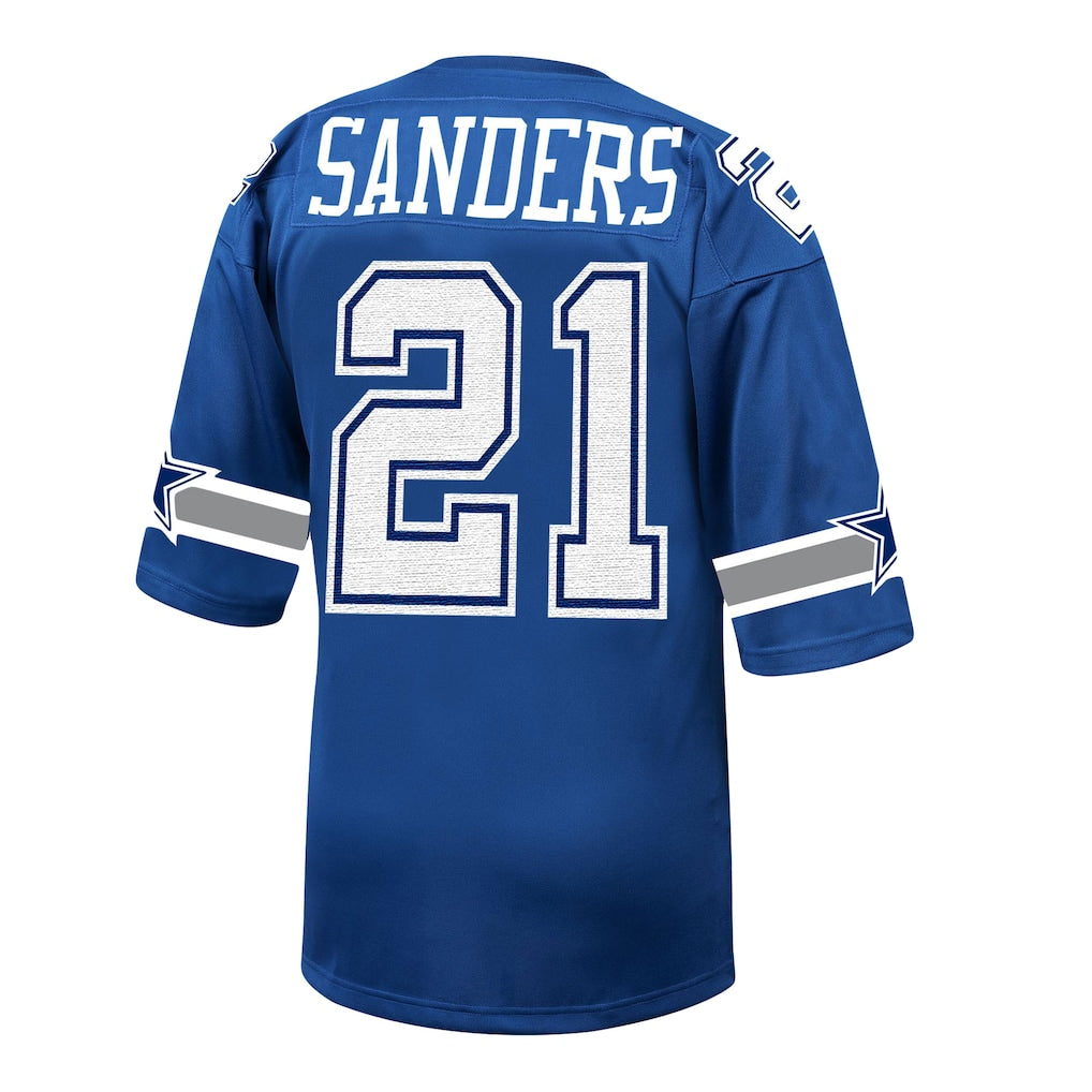 D.Cowboys #21 Deion Sanders  1996 Royal Authentic Throwback Retired Player Jersey